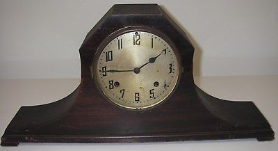 ANTIQUE New Haven Tambour No 56 Pendulum Wind-up Mantle Clock Made in USA