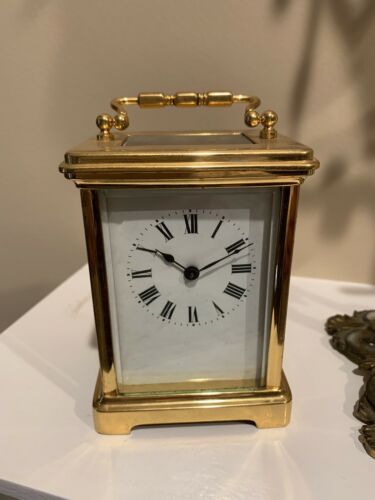 Exquisite 8 Day Antique French Carriage Clock Runs With Key