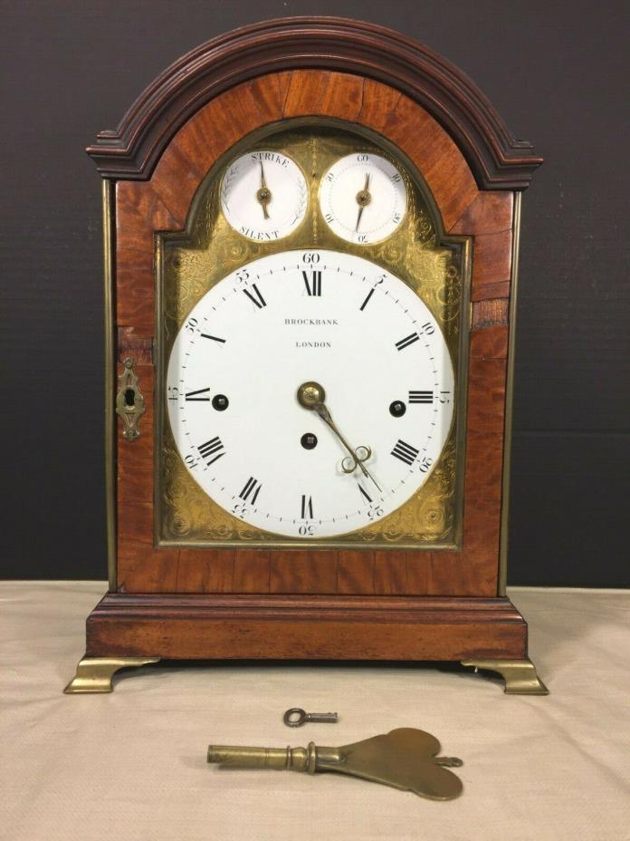Brockbank Triple Fusee Bracket Clock 1780s 8 Bell Chime Nest 1 Bell Hour Strike