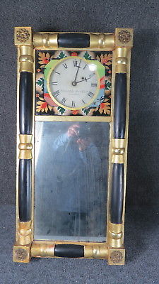 Antique Mirror Clock  Ben Morrill,   Boscawen
