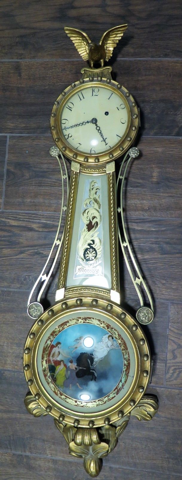 ANTIQUE GILT GIRANDOLE BANJO CLOCK 1900-1920'S