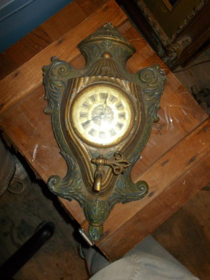 RARE ANTIQUE United Clock Company WALL MOUNT CLOCK