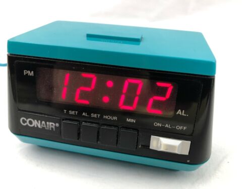 Conair VTG Alarm Clock Turquoise & Black CL 2001