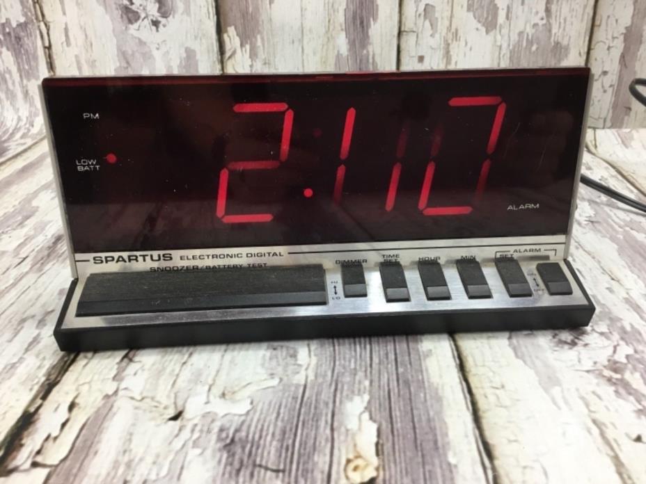 VINTAGE Spartus Electronic Digital Alarm Clock  Jumbo Display