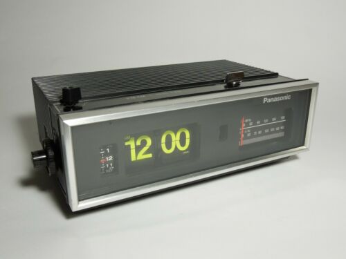 CUSTOM Panasonic RC 7021 Flip Clock Radio BLACKLIGHT Fluorescent Vintage retro
