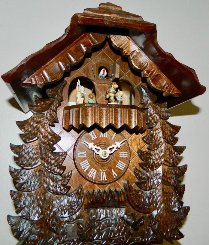 ***Musical Swiss Chalet Black Forest Germany Cuckoo Clock***