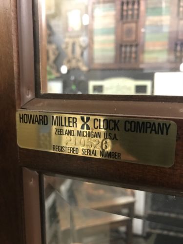 Vintage Howard Miller Clock Company GrandFather Clock model #610-154