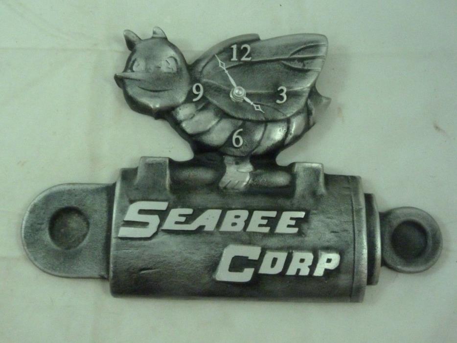 Vintage 1983 SEABEE CORP Hydraulic Cylinders Hampton IA Bee Wall Clock Iowa Ad
