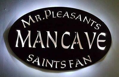 New Orleans Fan Cave, Personalized LED Wall Sign Birthday, Anniversary, Wedding