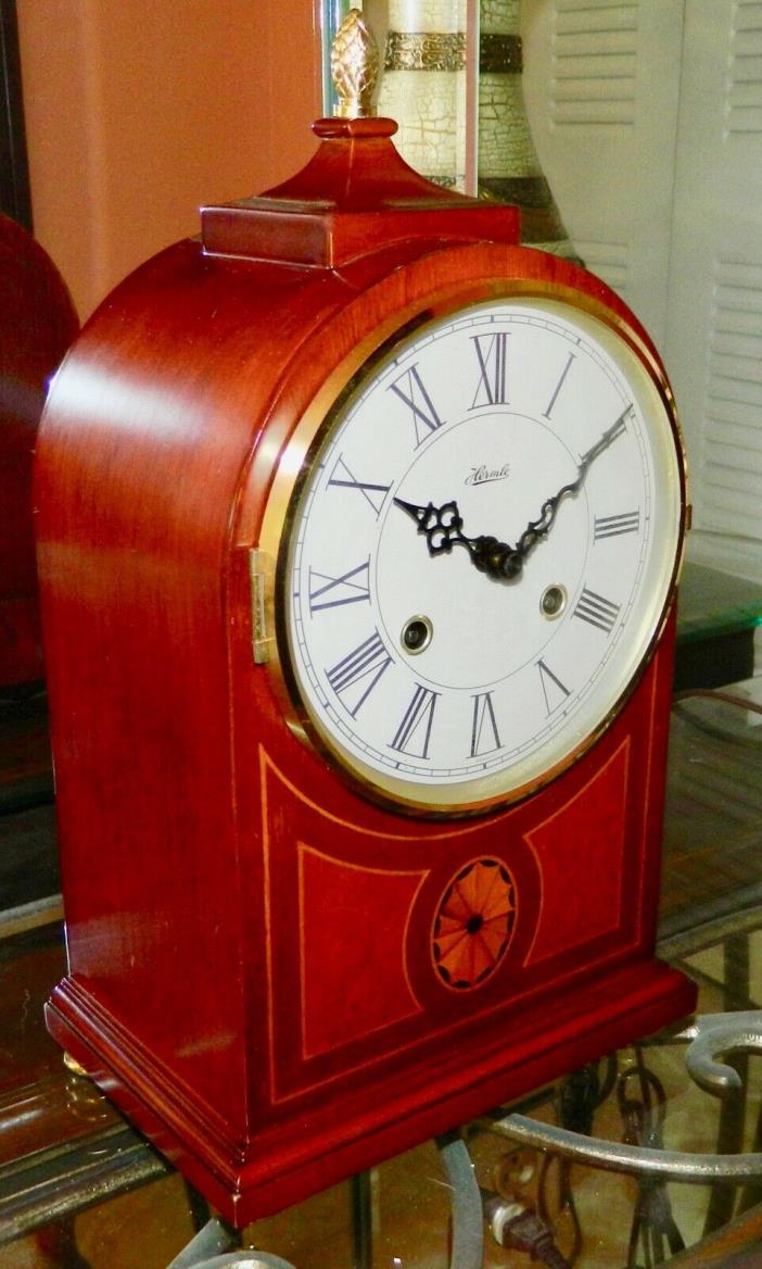 ***EXQUISITE 8 DAY KEY WOUND HERMLE  MANTEL CLOCK****