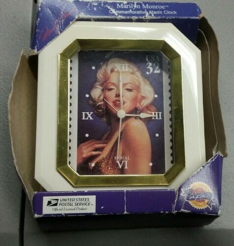 Marilyn Monroe Commemorative Quartz Alarm Clock Postal Stamp Design