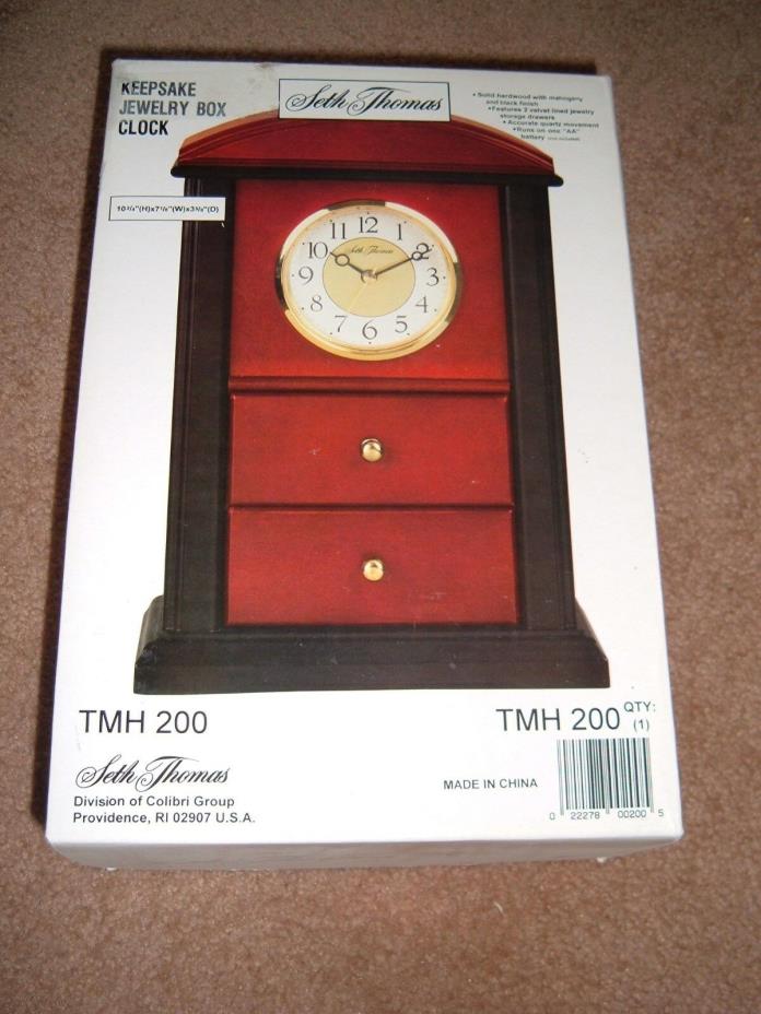 Seth Thomas NIB keepsake Jewelry Box clock THM200