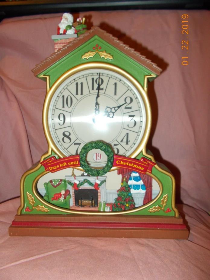 AVON COUNT-DOWN TO CHRISTMAS MANTEL CLOCK. LIGHTS & MUSIC, MUST HAVE!