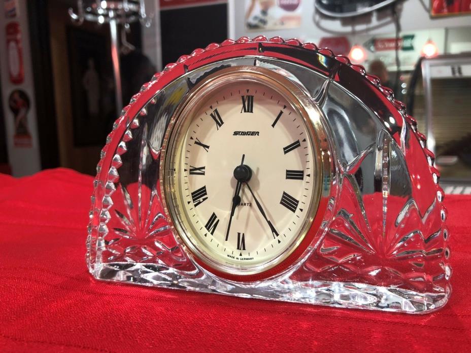 Vintage STAIGER ARCH CLOCK West Germany Quartz Movement CRYSTAL CASE From France
