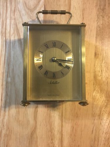 Vinatage Schiller Brads Quartz Carriage Clock Fully Working