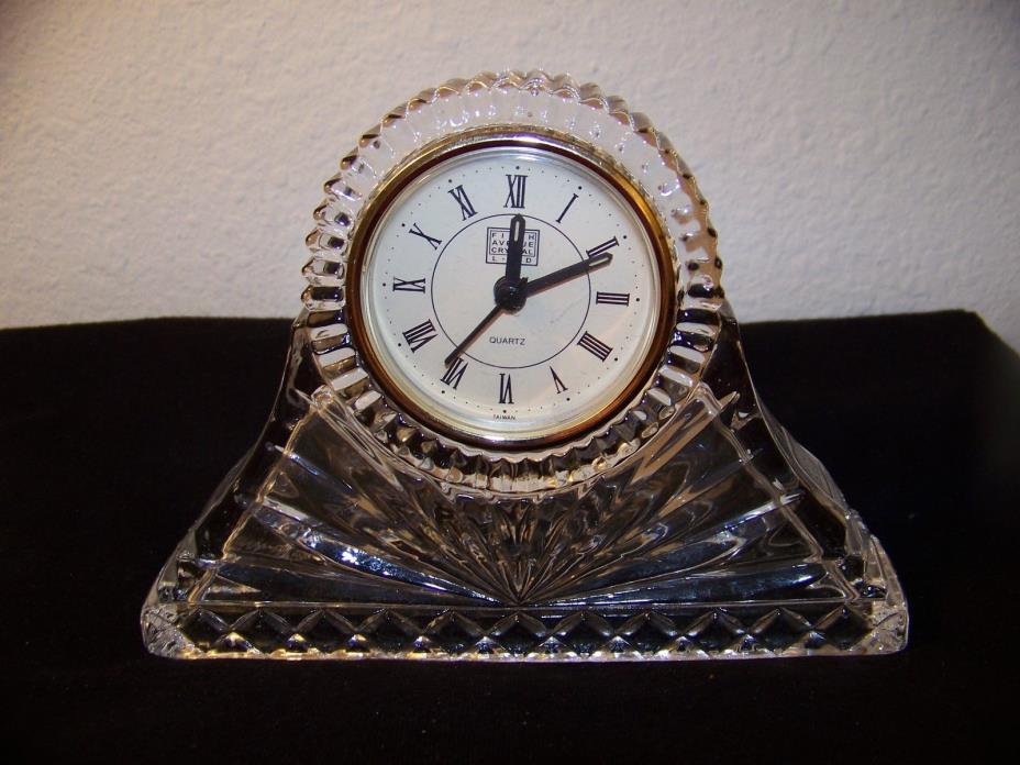 Fifth Ave Leaded Crystal Quarts Clock 24% Leaded Crystal e-90 Energiser Batty