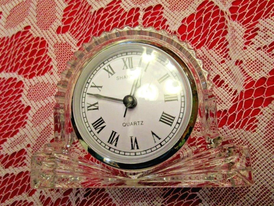 Shannon Crystal Mantle Clock 4-1/2