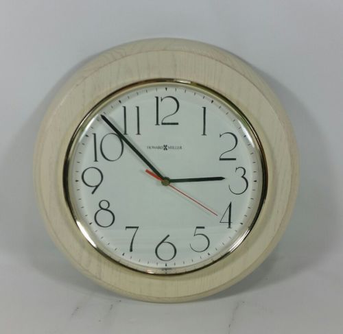 Howard Miller Analog Wall Clock Model #620-176 - White Wood Border 11