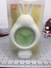 Tapas Swing Swing Bunny Tail Wall Clock White With Green Face New NIB