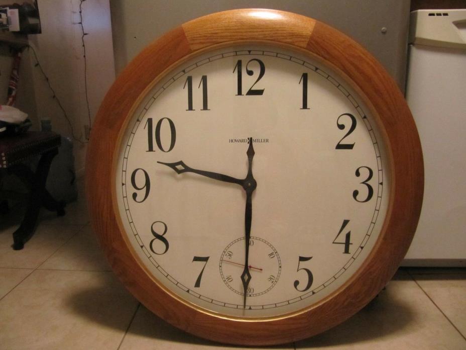 HOWARD MILLER 33'' Round Wall Clock Quartz Model # 620 - 146