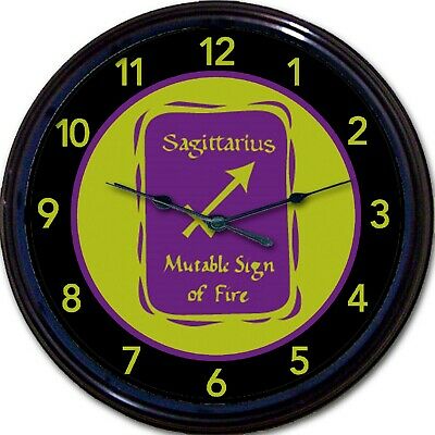 Zodiac Sign Sagittarius Wall Clock Astrology Constellation Element Fire New 10