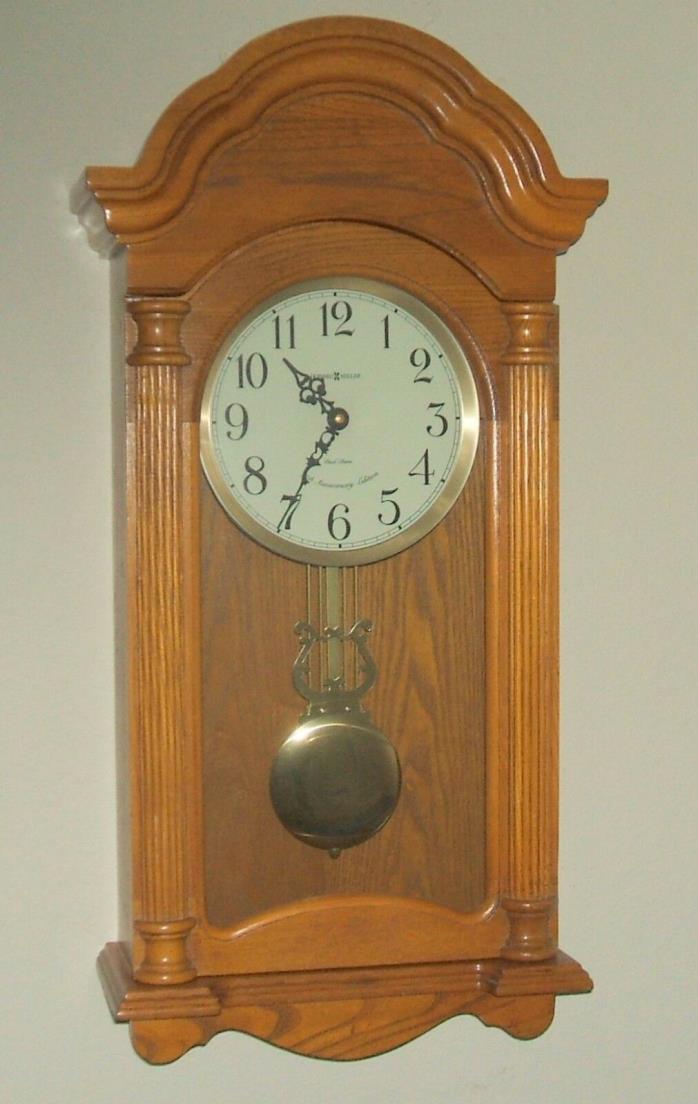 Howard Miller Oak Wall Clock, Model 625-282, Dual Chimes, Progressive, Free Ship