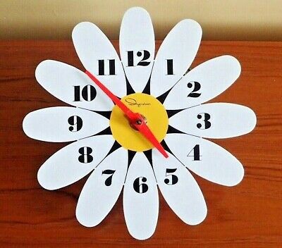 Vintage Ingraham Daisy Flower Electric Wall Clock