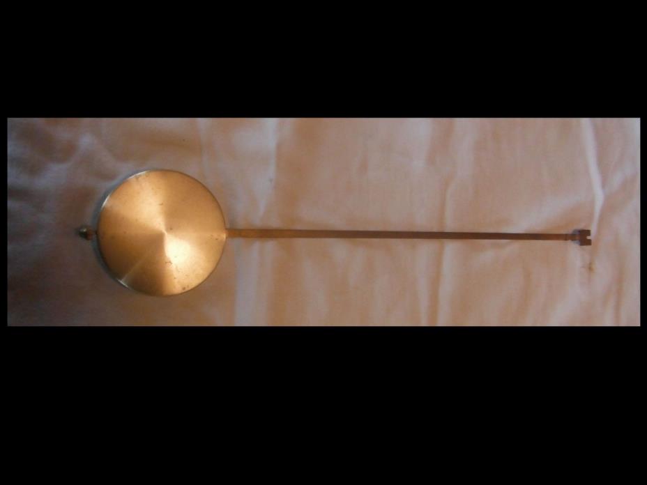 Brass Clad Adjustable 14 1/2” Stem Pendulum Bob 2 5/8” Diameter