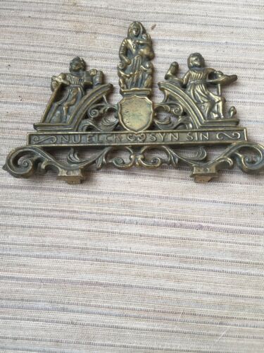 Brass Crown Vintage Warminck Dutch Wall Clock 4.5” By 6” Very Good