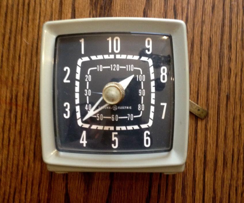 vintage General Electric wind up Travel Clock