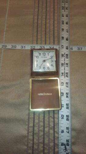 Vintage Seth Thomas Travel Fold Up Alarm Clock