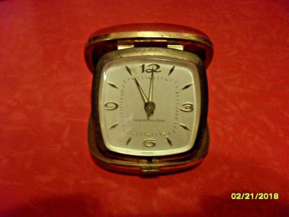 Vintage Red Westclox Travel Alarm Clock