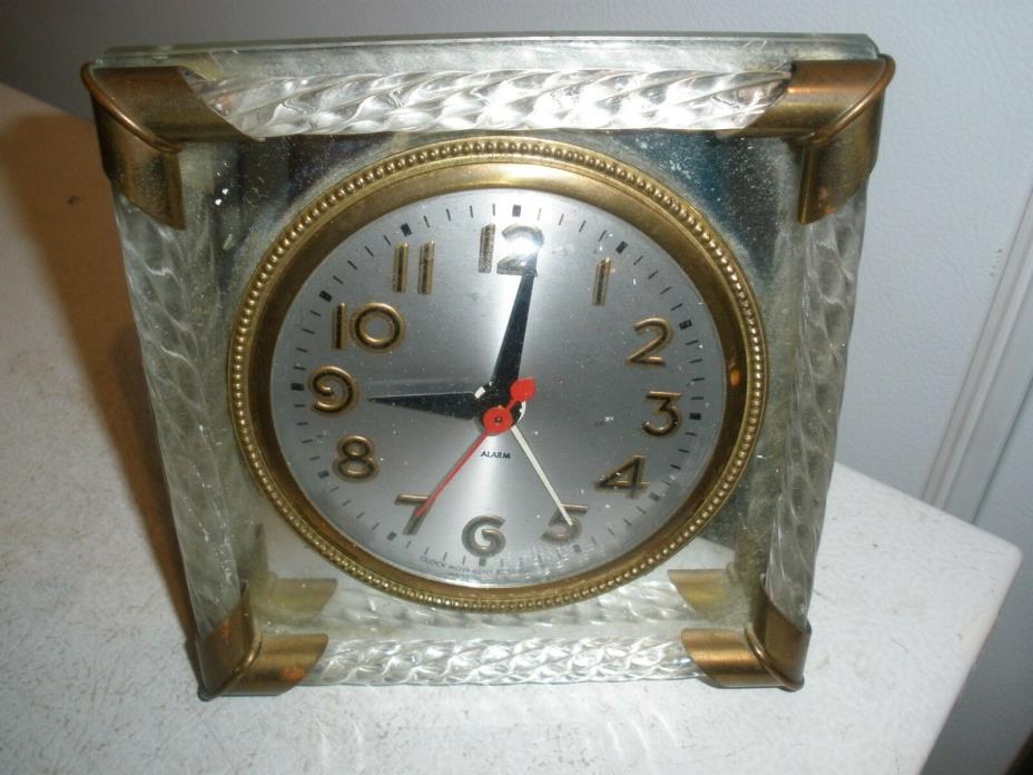Vintage Table Alarm Clock Movement by Sessions Made in USA Mirror 6