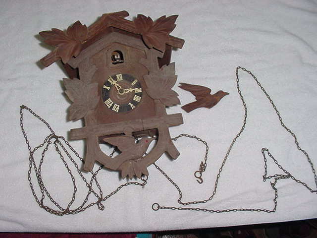 Black Forest Cuckoo clock Germany Hubert Herr Triberg Antique Vintage old