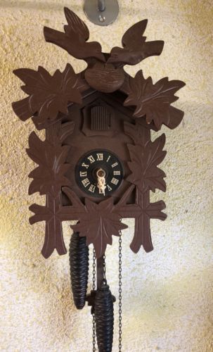 Vintage Wooden Germany Black Forest Cuckoo Clock