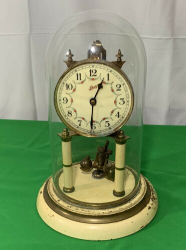 Lchatz Mantel Clock Made In GERMANY # 49 For Parts Or Repair