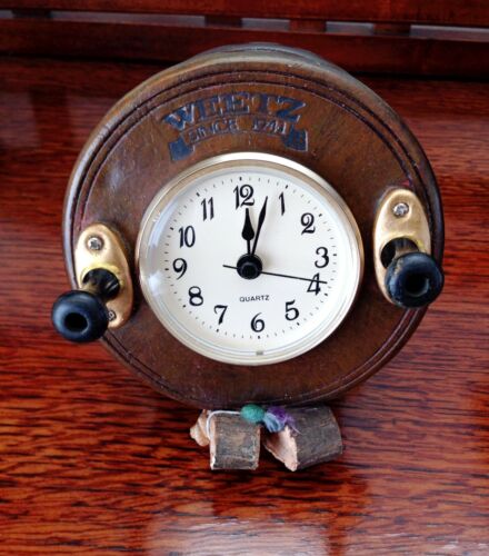 Rare Vintage Weetz Fishing Reel Quartz Clock Since 1941 - Reel Time