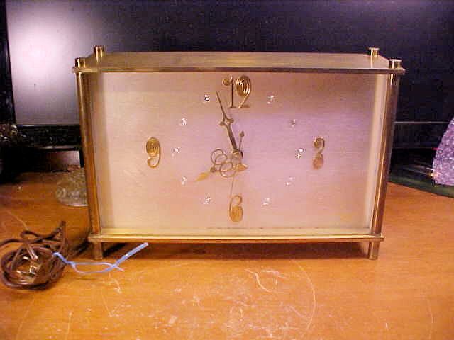 1955 Telechron general Electric mantel Brass clock Model 2 Showpiece EXCELLENT