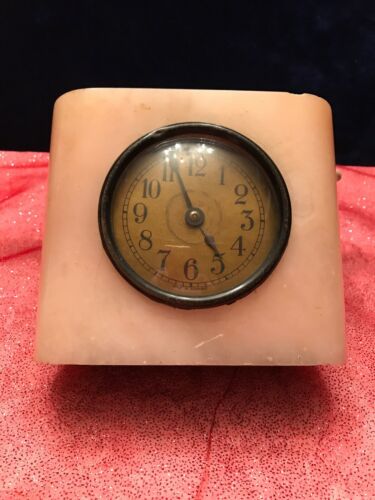 Estate Antique Solid Marble Wind-up Clock/Still Works