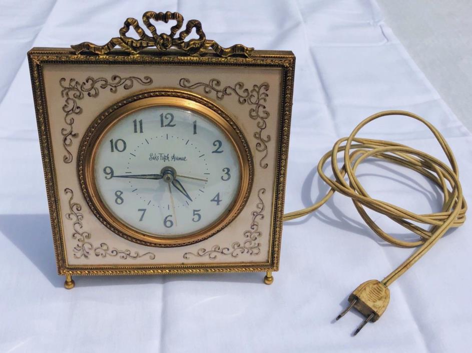 Antique Saks Fifth Avenue Electric Alarm Clock