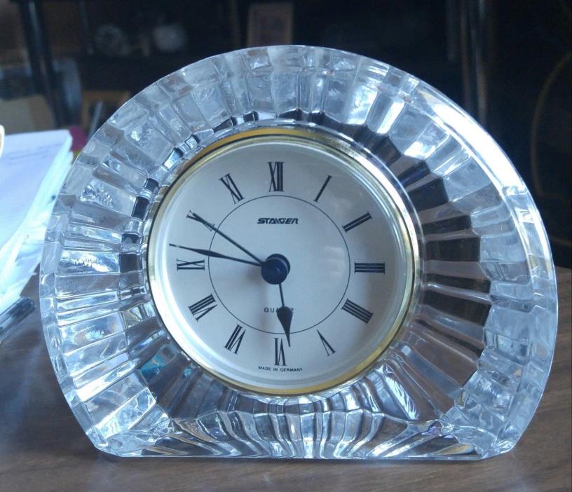German crystal mantel clock by staiger
