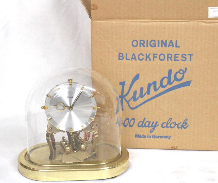Vintage Kundo 400 Day BlackForest Oval Dome Mantle Clock. Mid-Century Modern