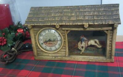 Rare 50's Haddon Clock & Cowboy Motion Lamp