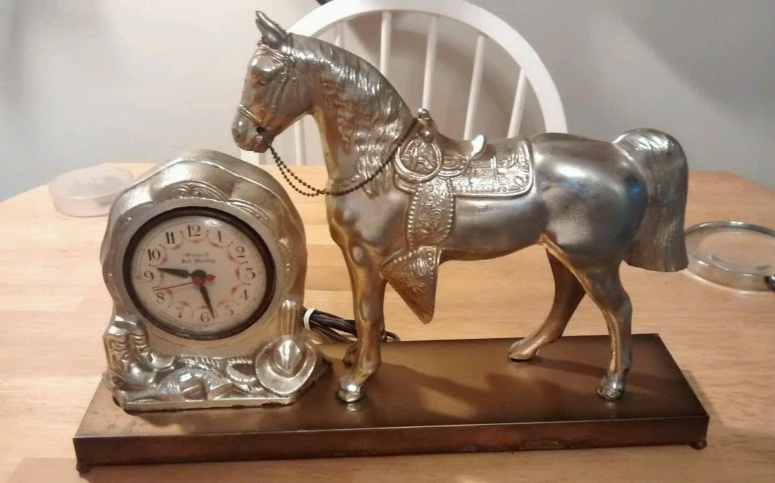 Oxford Self Starting  Horse Clock Electric. Metal Base