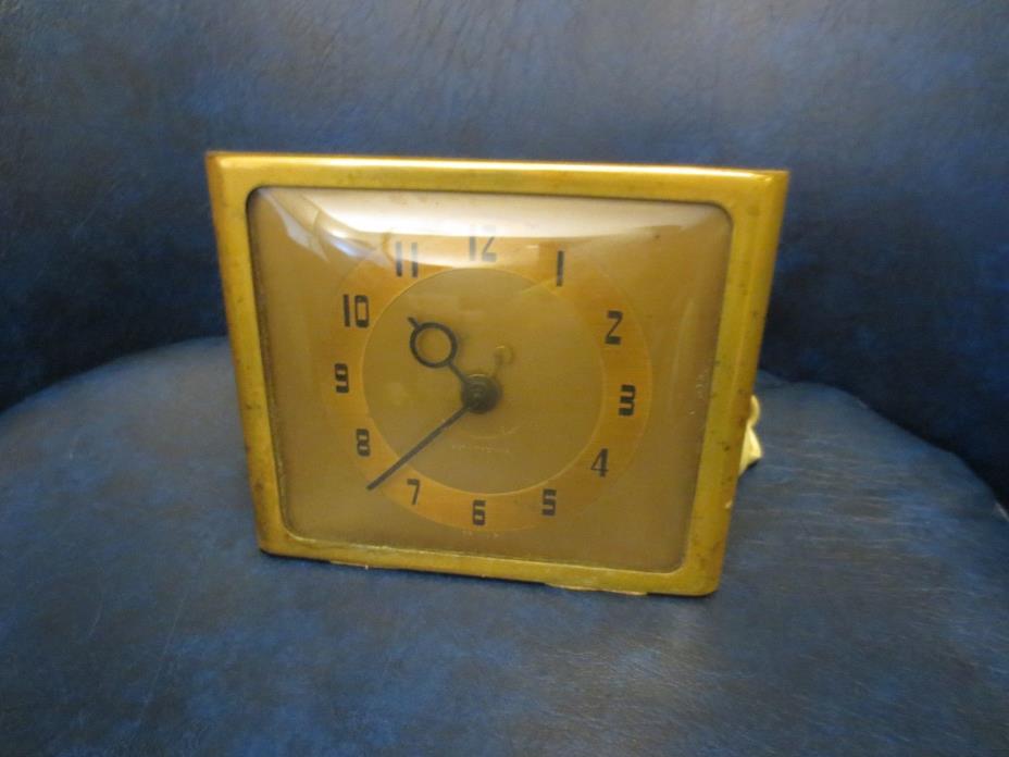 Vintage Seth Thomas 3668 Clock 150 Movement Art Deco MidCentury Modern Brass USA