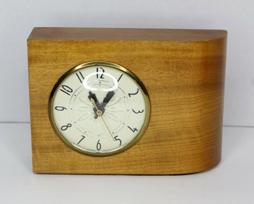 Vintage Mid-Century Modern/Art Deco Lanshire Electric Desk Mantle Clock T3 7