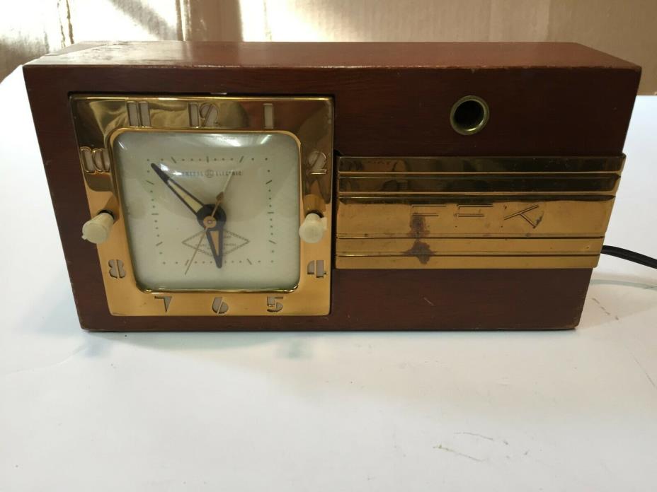 Vintage Midcentury GE #1803 75th Anniversary Mantel Clock 1878-1953