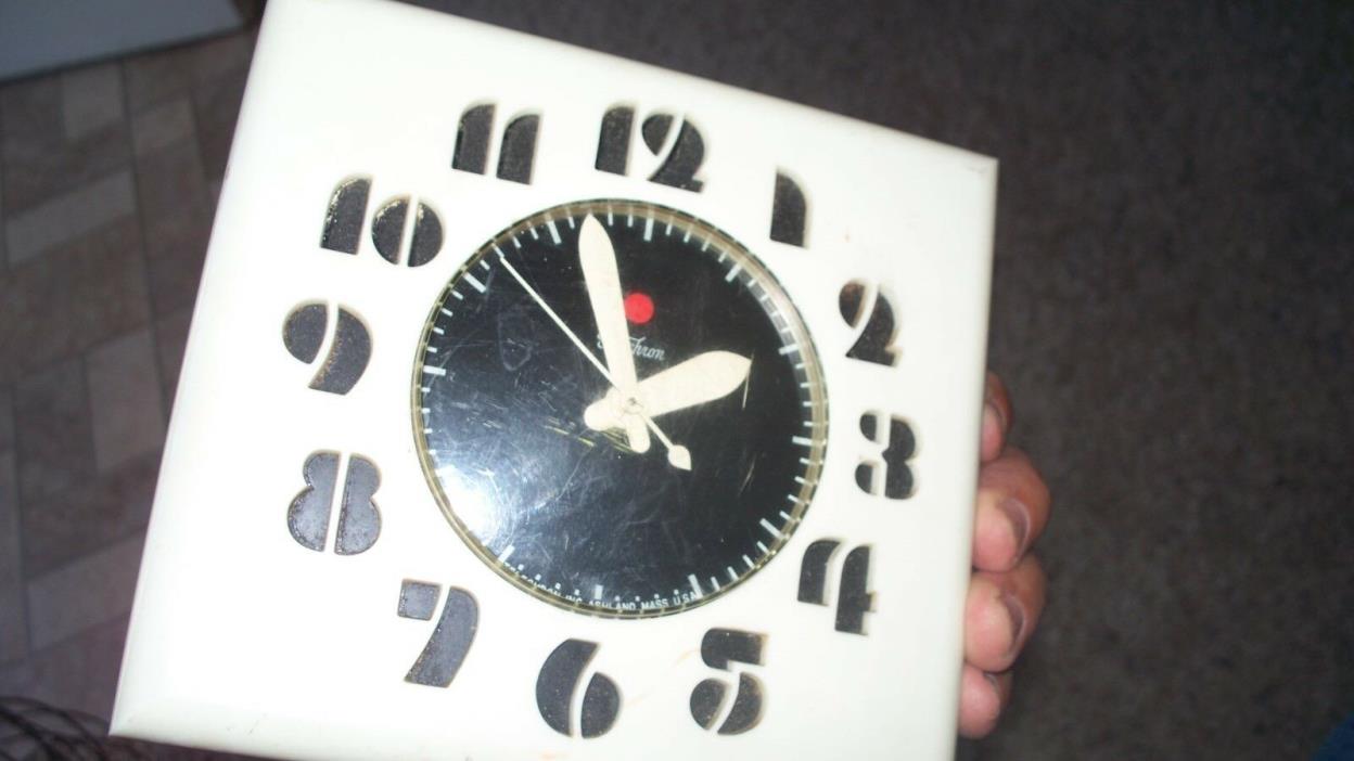 vintage TELCEHRON  Wall Clock needs repair