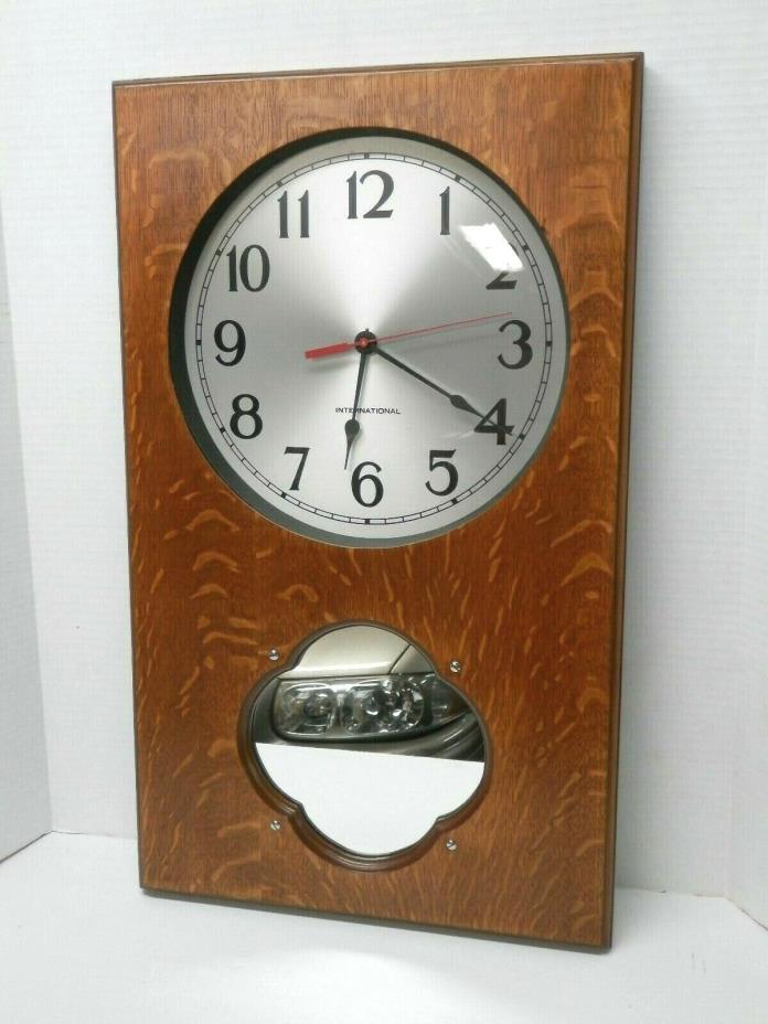 Beautiful Vtg. International (IBM) Large 1/4 Sawed Oak School Clock Conversion