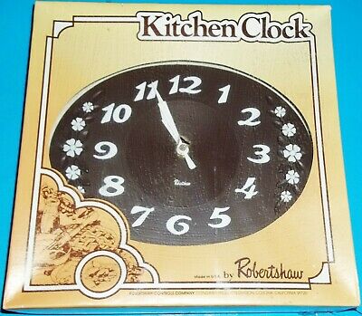 NEW SEALED VINTAGE MID CENTURY MODERN ROBERT SHAW ELECTRIC WALL KITCHEN CLOCK
